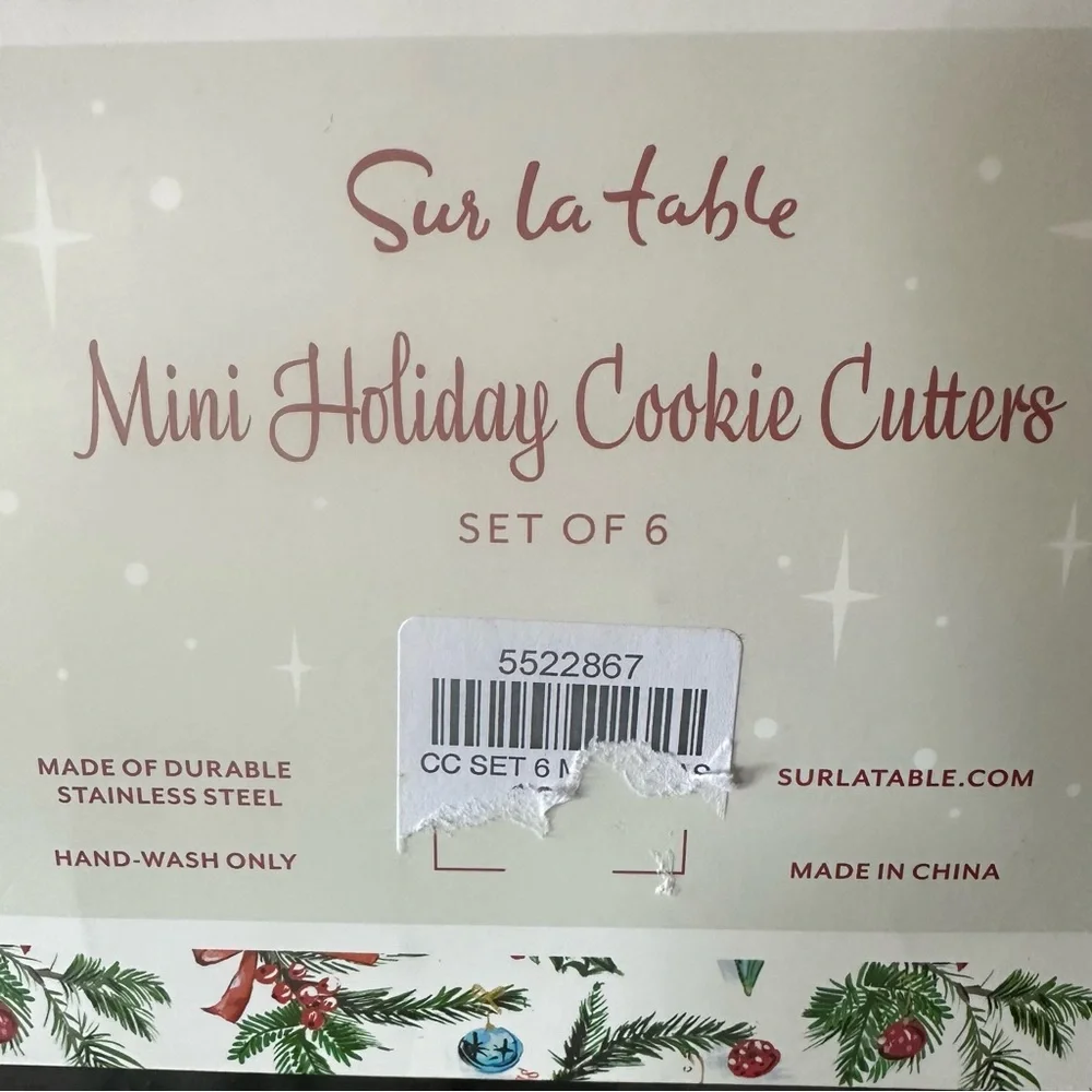 Sur La Table Mini Holiday Cookie Cutters